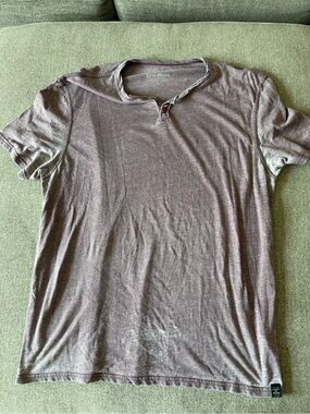 Lucky Brand Men's Short Sleeve Heather purple Crewneck 👕